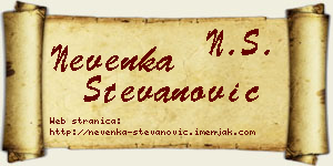 Nevenka Stevanović vizit kartica